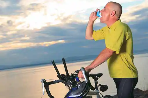 an asthmatic doing cardio exercise
